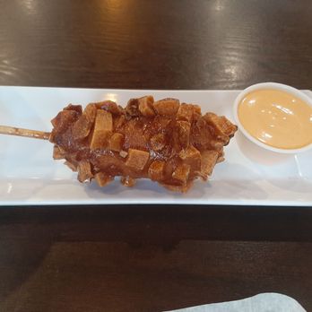 Bonchon Elk Grove - Mopo corndog w/spicy mayo dipping sauce - Korean Near Me - Elk Grove, California