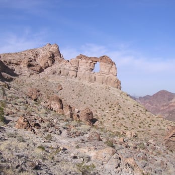 Liberty Bell Arch - The trail with Liberty Bell Arch in the background. - Hiking Near Me - Boulder City, Nevada Liberty Bell Arch - The trail with Liberty Bell Arch in the background. - Hiking Near Me - Boulder City, Nevada