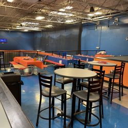 Sky Zone Trampoline Park - This is wide open. Not a room. This is an open area. False advertising.