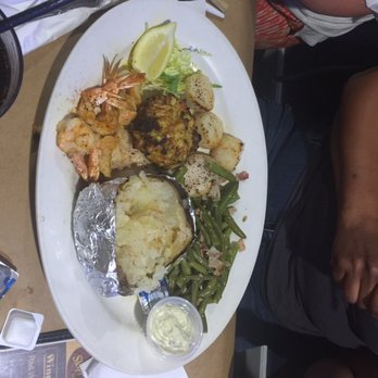Skipjack's - This was the seafood combo I believe. It was my coworker's plate. Just snapped it for the photo! - Seafood Near Me - Nottingham, Maryland