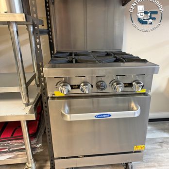 Central Florida Restaurant Supply - 24" wide Atosa CookRite 4 burner range in natural gas in stock today! Includes over shelf, enamel coated oven, and 2 oven racks. - Restaurant Supplies Near Me - Winter Haven, Florida
