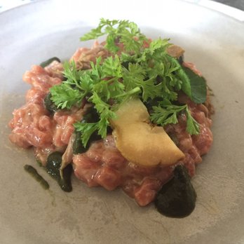 Bateau - Steak tartare: dish 1/5 of the tasting menu - Steakhouses Near Me - Seattle, Washington Bateau - Steak tartare: dish 1/5 of the tasting menu - Steakhouses Near Me - Seattle, Washington