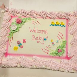 a welcome baby cake