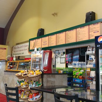 Buccieri's Pizzeria - Menu board and counter at Buccieri's Pizzeria - Italian Near Me - Chelsea, Massachusetts