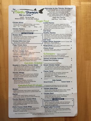 Menu photo 7 The Thirsty Sturgeon Wolverine, MI