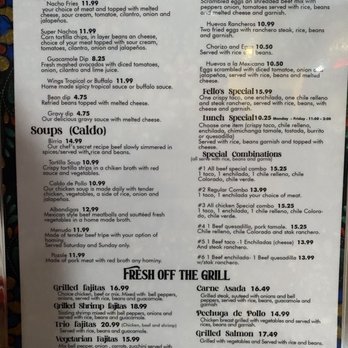 Fello’s Mexican Restaurant - Menu 1/17/22 - Mexican Near Me - Manteca, California