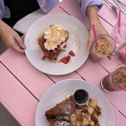 Strawberry cheesecake French toast and cozy cristo