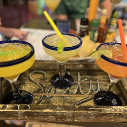 Salty Lime Cantina - Margarita flight (mango, classic, and strawberry)