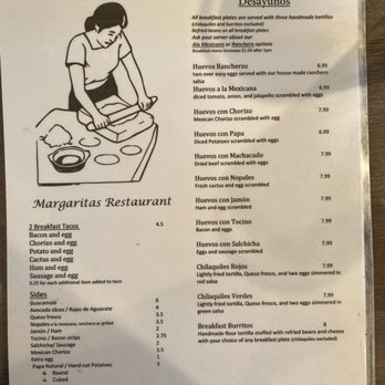 Margarita's Mexican Restaurant - Menu - Mexican Near Me - Dallas, Texas