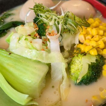 Rai Rai Ramen - Vegetable Ramen with vegetarian broth and add 2 eggs - Ramen Near Me - Kailua, Hawaii Rai Rai Ramen - Vegetable Ramen with vegetarian broth and add 2 eggs - Ramen Near Me - Kailua, Hawaii