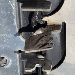 Mojave Electric - Our old panel. Notice the damage from the main breaker.