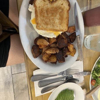 Over Easy - Fried egg sandwich with no meat with the avocados on the side - Breakfast & Brunch Near Me - Kailua, Hawaii