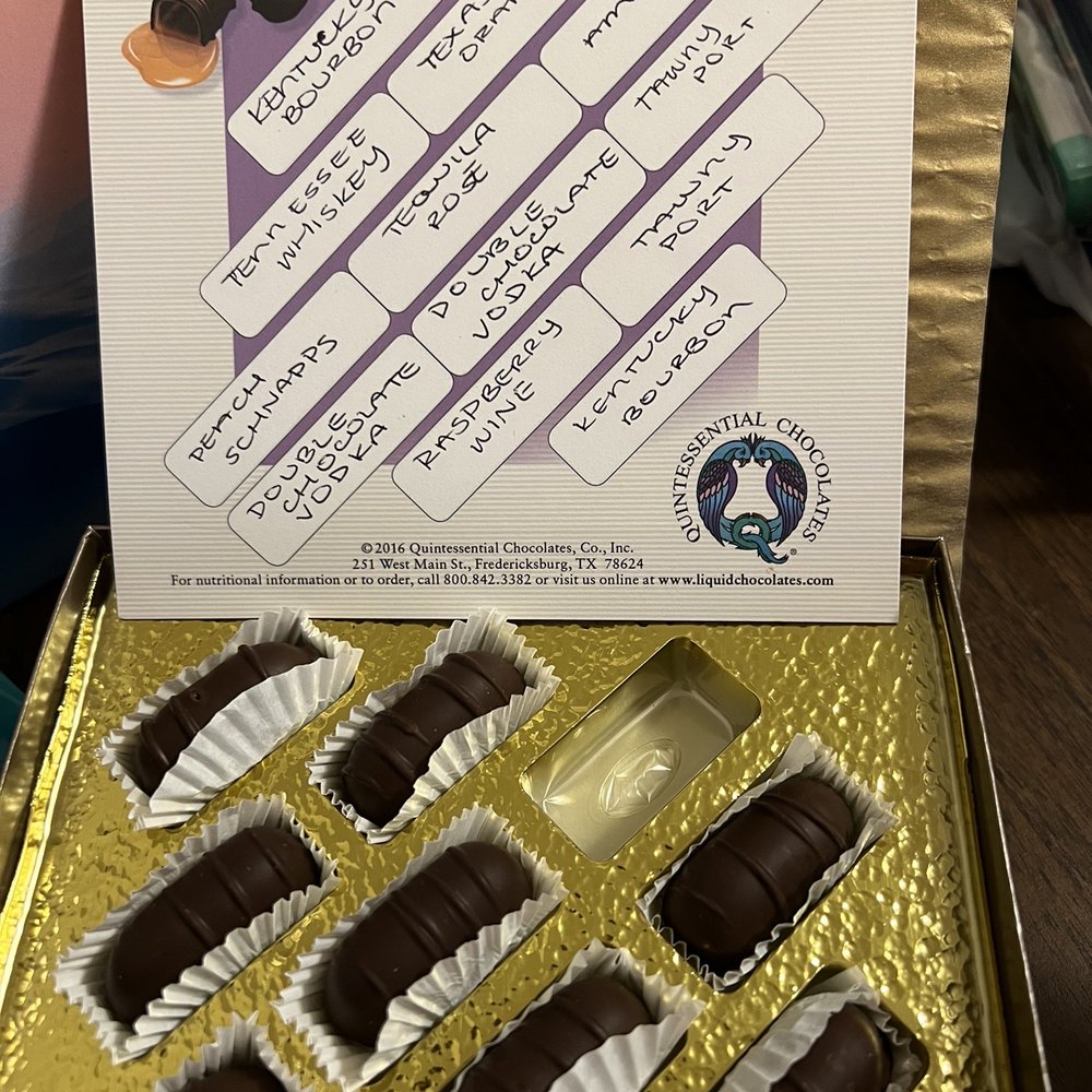 The liquor filled chocolates. Ok I had a few before I took the photo! The liquor filled chocolates. Ok I had a few before I took the photo!