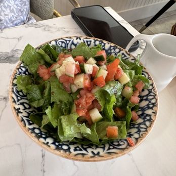 Cafe Levantine - Salad that came with Mussakhan Wrap - Lebanese Near Me - McLean, Virginia