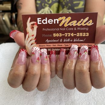 Eden Nails - Strawberry theme nails - Nail Salons Near Me - Portland, Oregon Eden Nails - Strawberry theme nails - Nail Salons Near Me - Portland, Oregon