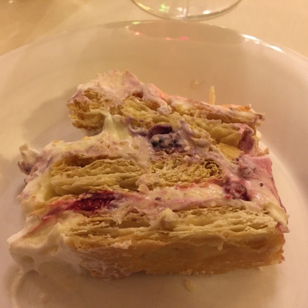 Lo Scoiattolo - The "thousand leaves" cake: crunchy, creamy, and strawberriyee. - Italian Near Me - Chieti, CH