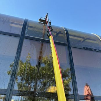 Munoz Pro window cleaning - Getting the job done with our water fed pole system at Jimmy Dean's.
Using purified water technology allows us to safely clean high win - Window Washing Near Me - Santa Clarita, California Munoz Pro window cleaning - Getting the job done with our water fed pole system at Jimmy Dean's.
Using purified water technology allows us to safely clean high win - Window Washing Near Me - Santa Clarita, California
