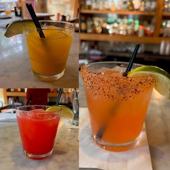 Green Pig Bistro - Mango (top left), blackberry (bottom left), strawberry margs - New American Near Me - Arlington, Virginia Green Pig Bistro - Mango (top left), blackberry (bottom left), strawberry margs - New American Near Me - Arlington, Virginia