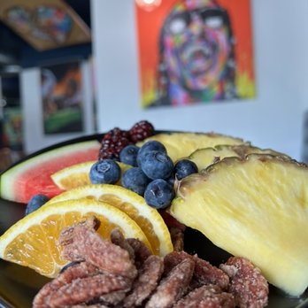 Cafe Organix - Fresh Fruit & candied pecans - Breakfast & Brunch Near Me - San Bernardino, California Cafe Organix - Fresh Fruit & candied pecans - Breakfast & Brunch Near Me - San Bernardino, California