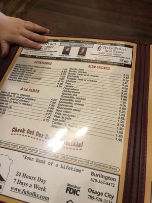 Menu photo 5 Across the Borders Burlington, KS
