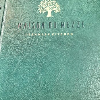 Maison Du Mezze - Menu covers were a pretty color - Lebanese Near Me - London, XGL