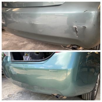 Jensen Mobile AutoBody - Toyota Corolla came to us with some damage to the rear bumper. Quick repair. Done to perfection. - Body Shops Near Me