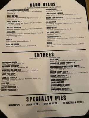 Menu photo 2 Johnny Apples Restaurant & Bar Holland, PA