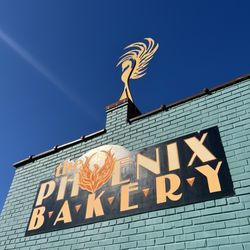 The Phoenix Bakery Market Cafe - Easy to see sign as you come by this bakery