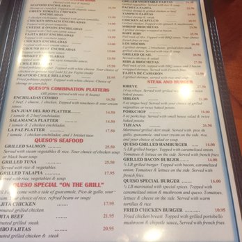Queso Mexican Restaurant - Menu - Mexican Near Me - Baton Rouge, Louisiana