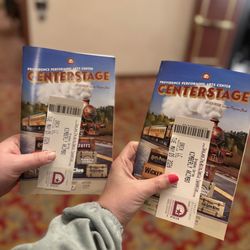Providence Performing Arts Center - Friends showing off their tickets and Playbills