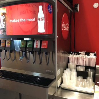 Angry Chickz - Fountain drinks and the delicious sauce is next to straws - Chicken Shop Near Me - Bakersfield, California