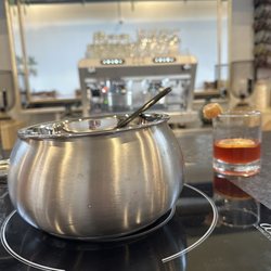 Fondue. - Fondue and an amazing cocktail