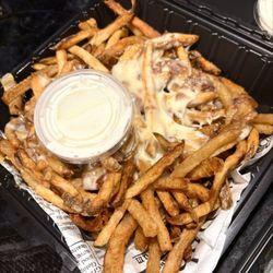 Market Street Public House - Provolone Cheese bacon ranch fries