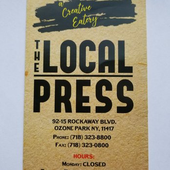 The Local Press - Takeout menu - Salad Near Me - Park, New York