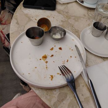 The Peach - Chicken & Waffles: aftermath!!!! The chicken and waffles were so delicious.... - Breakfast & Brunch Near Me - Oakland, California