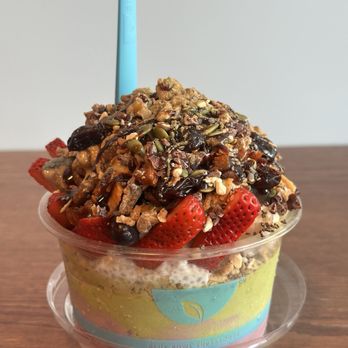 Elite Experience: Blue Bowl - Matcha and huckleberry base with literally all the toppings - Yelp Events Near Me - Oceanside, California