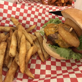 Burly Burger - The Duke with battered fries - American Near Me - South Weber, Utah