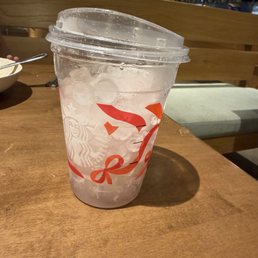 Apparently this is light ice....got a whole 4 ounces out of a $7 drink. This Starbucks is miserable better ones within blocks Apparently this is light ice....got a whole 4 ounces out of a $7 drink. This Starbucks is miserable better ones within blocks