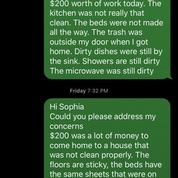 Sofia's House Cleaning - Text trying to resolve the issue - Home Cleaning Near Me - Santa Ana, California