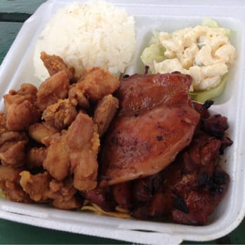 Mark's Place - Korean chicken with teri chicken and a side of rice with mac salad. - Hawaiian Near Me - Lihue, Hawaii Mark's Place - Korean chicken with teri chicken and a side of rice with mac salad. - Hawaiian Near Me - Lihue, Hawaii