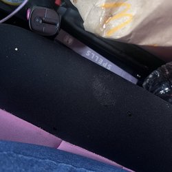 McDonald's - Syrup on my seat all over my hands and my car