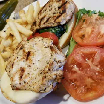 Pandora Diner - Op an face grilled chicken sandwich with roasted peppers ,spinach,lettuce and tomato. Very tasty! - Diners Near Me - Mount Holly, New Jersey Pandora Diner - Op an face grilled chicken sandwich with roasted peppers ,spinach,lettuce and tomato. Very tasty! - Diners Near Me - Mount Holly, New Jersey
