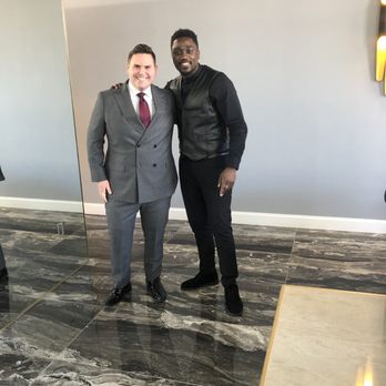 Fino Custom Clothiers - Myself with George the stylist who helped me put together my suit I have on - Bespoke Clothing Near Me - Brooklyn, New York Fino Custom Clothiers - Myself with George the stylist who helped me put together my suit I have on - Bespoke Clothing Near Me - Brooklyn, New York