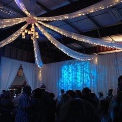 PLM Productions - Complete event by PLM PRODUCTIONS.  We transformed an airplane hanger into a wedding reception.
