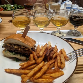 Blue Moon Brewing Company - Half a Bison Burger - they split it into 2 plates for me and my partner after we told them we were sharing! - Brewpubs Near Me - Denver, Colorado Blue Moon Brewing Company - Half a Bison Burger - they split it into 2 plates for me and my partner after we told them we were sharing! - Brewpubs Near Me - Denver, Colorado