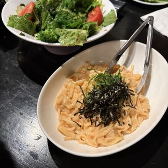 Tanto Japanese Restaurant - mentaiko pasta and seaweed salad - Tapas/Small Plates Near Me - Sunnyvale, California Tanto Japanese Restaurant - mentaiko pasta and seaweed salad - Tapas/Small Plates Near Me - Sunnyvale, California