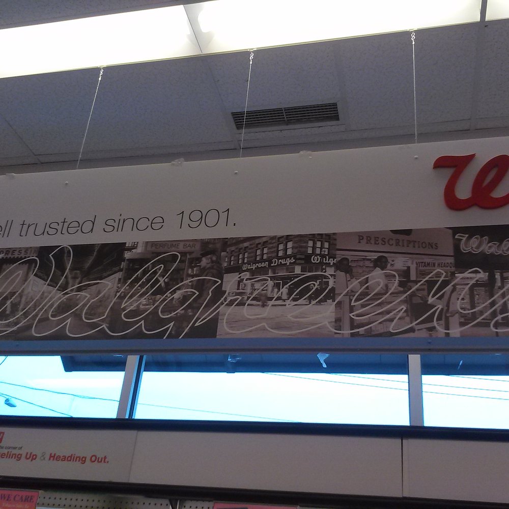 a sign in a store