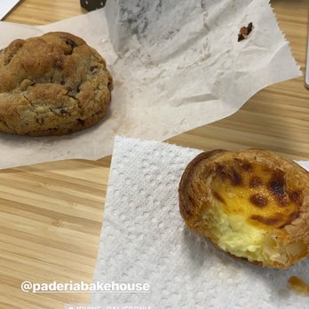 Paderia Bakehouse - Chocolate chip cookie and egg tart - Bakeries Near Me - Irvine, California Paderia Bakehouse - Chocolate chip cookie and egg tart - Bakeries Near Me - Irvine, California