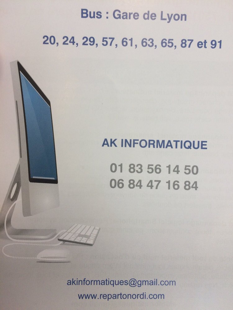 AK INFORMATIQUE - Updated July 2026 - 8 bis rue Abel, Paris, France ...
