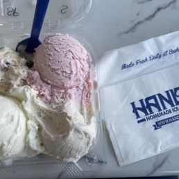 Four sampler scoops of ice cream. It was delicious!! Four sampler scoops of ice cream. It was delicious!!